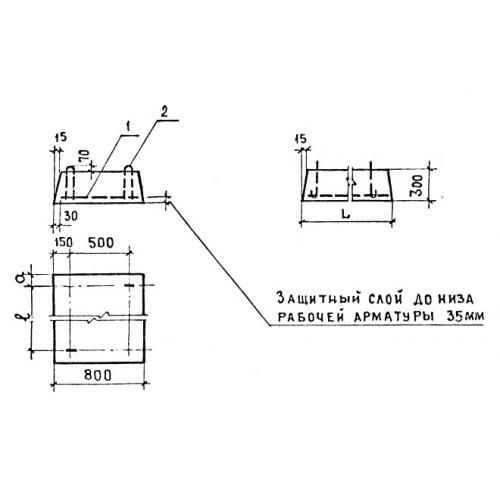 Плита фундамента ФЛ 8.12-4 Плита фундамента ФЛ 8.12-4