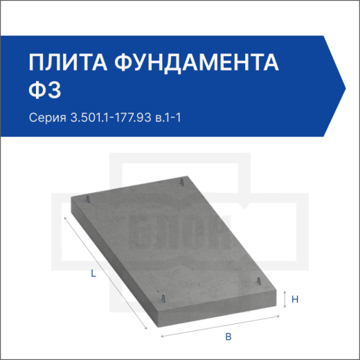 Плита фундамента Ф3