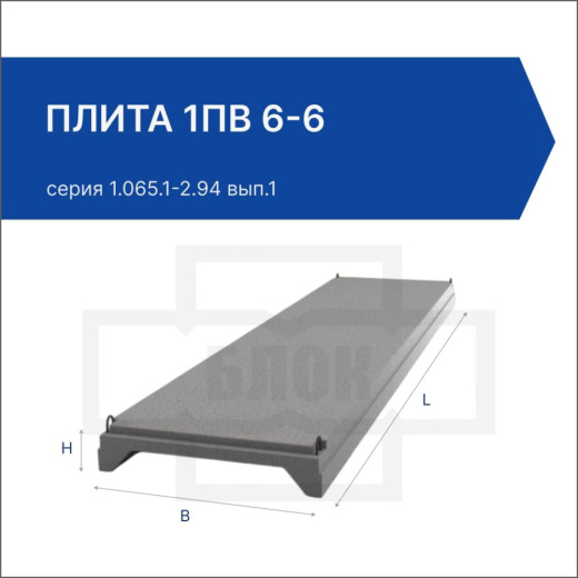 Плита 1ПВ 6-6 Плита 1ПВ 6-6