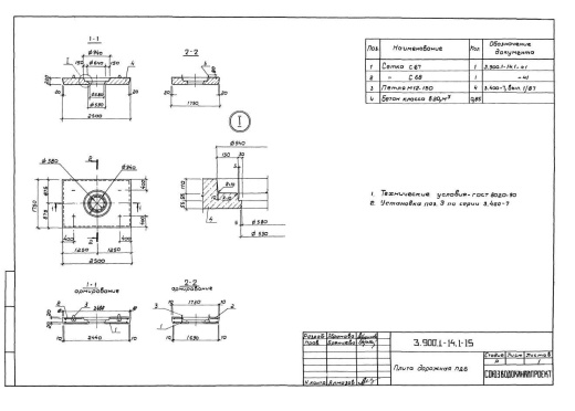 Плита дорожная ПД6