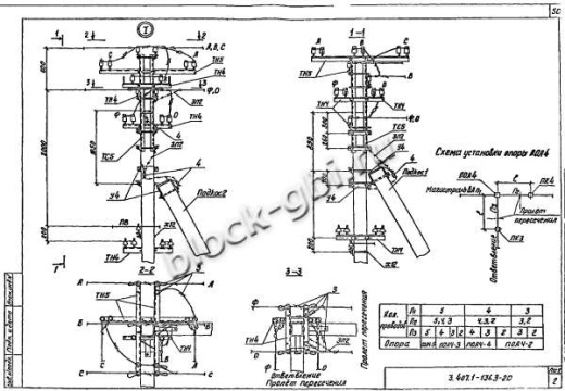 Переходная ответвительная анкерная опора ПОА4