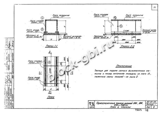 Плита днища тоннелей ПДТ 7