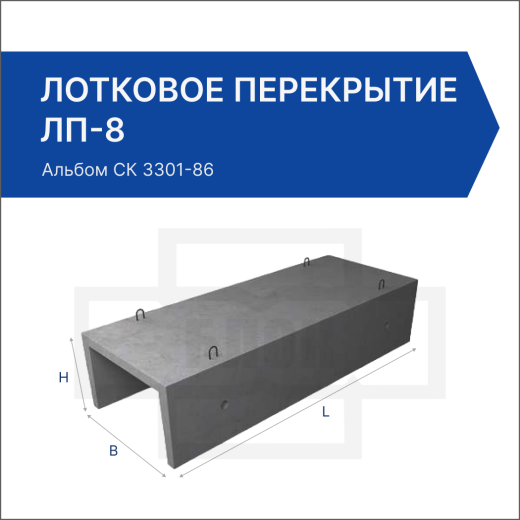 Лотковое перекрытие ЛП-8