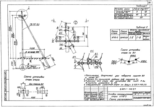 Угловая промежуточная опора УП10-2
